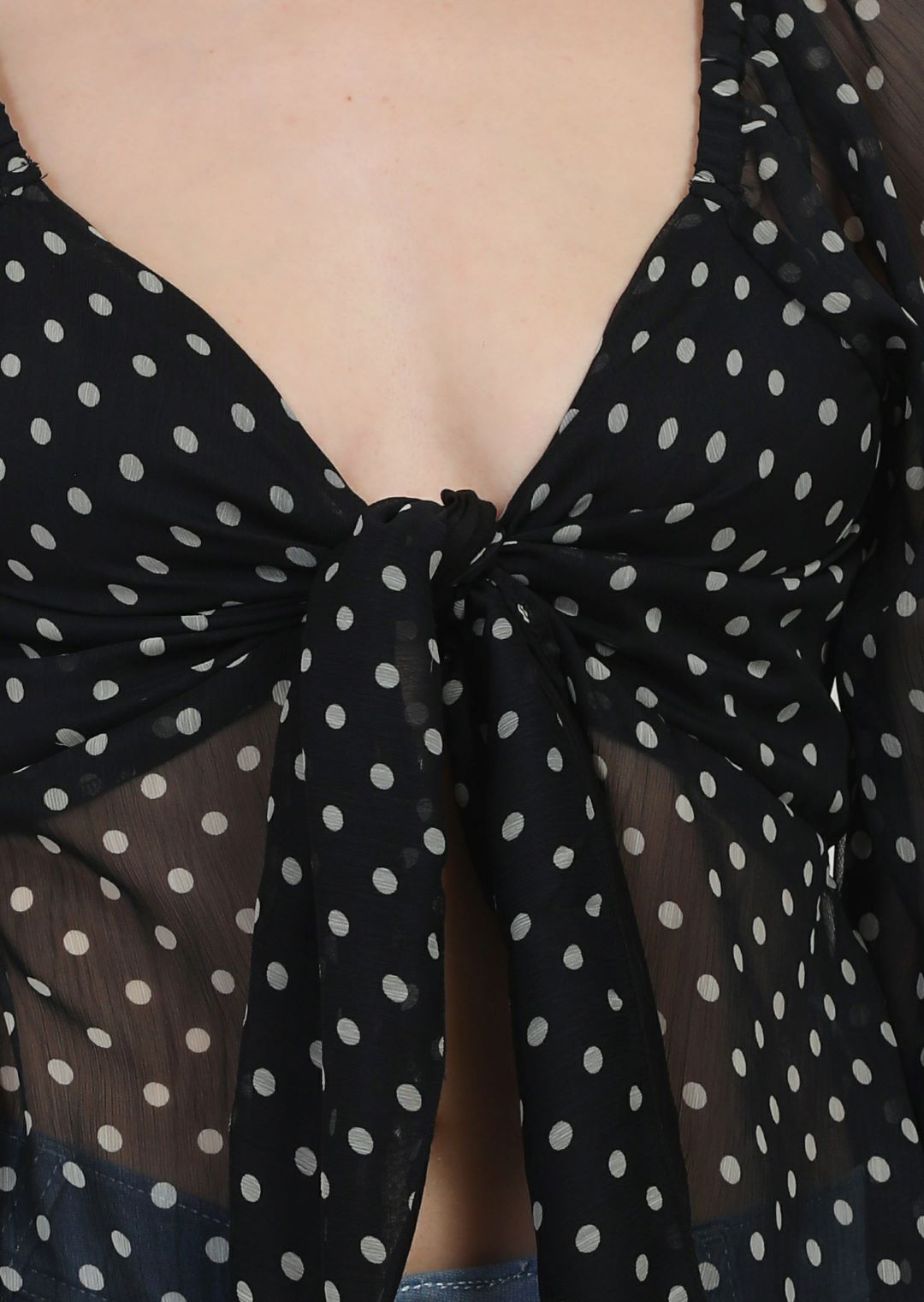 FB Polka Dot Black Top