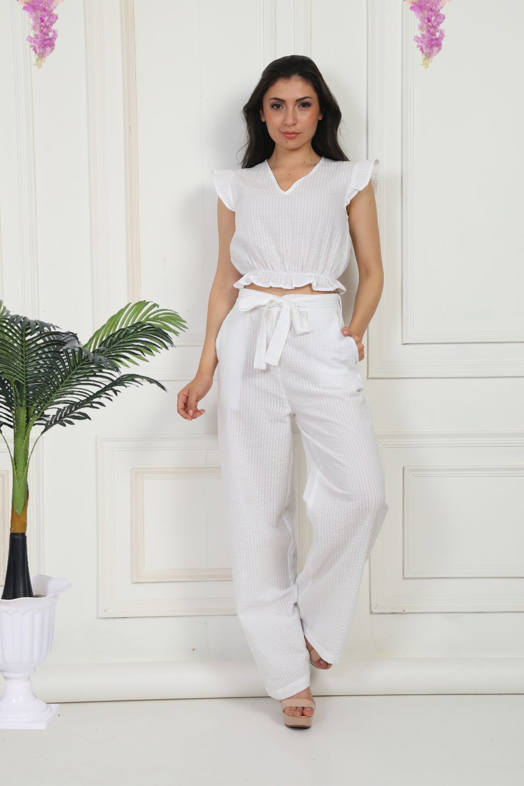 FB Stylish White Co-Ord Set