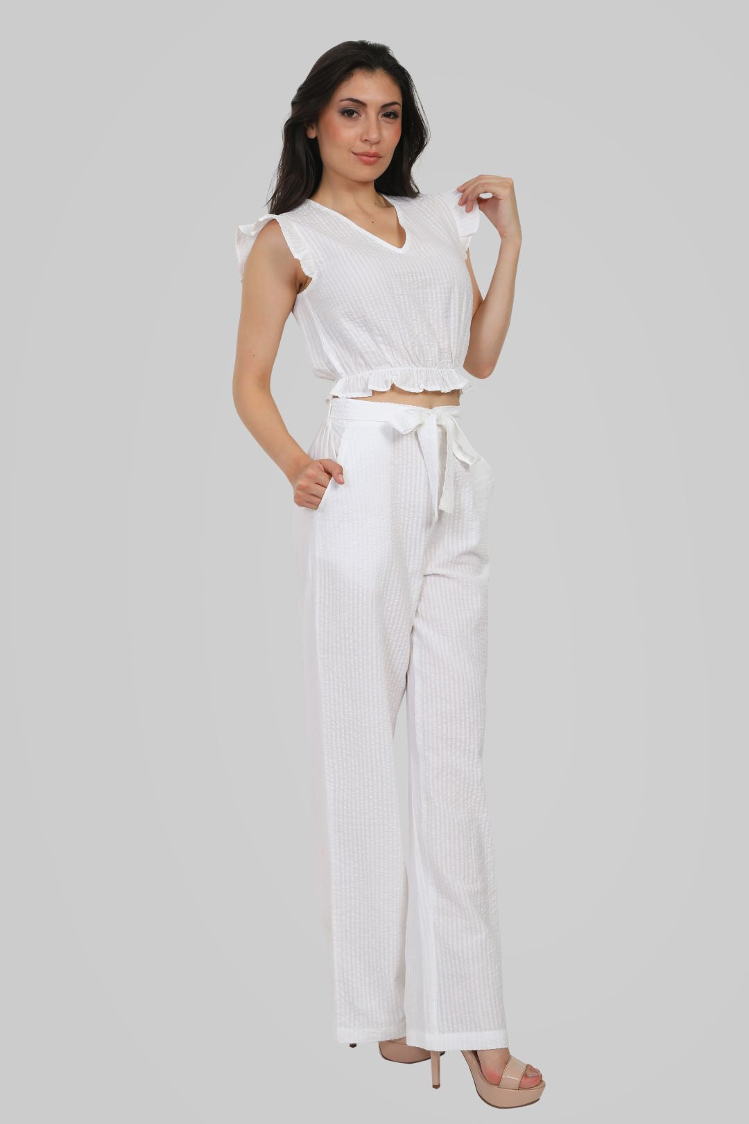 FB Stylish White Co-Ord Set