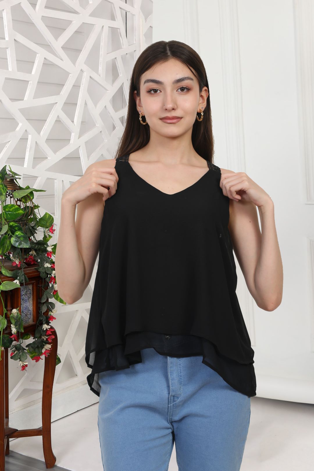 FB Black Top without Sleeves