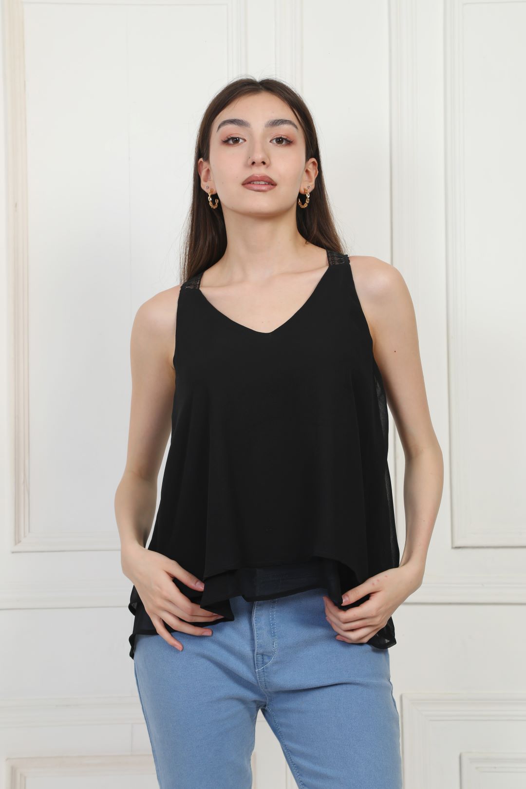 FB Black Top without Sleeves