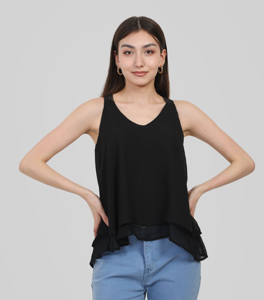 FB Black Top without Sleeves