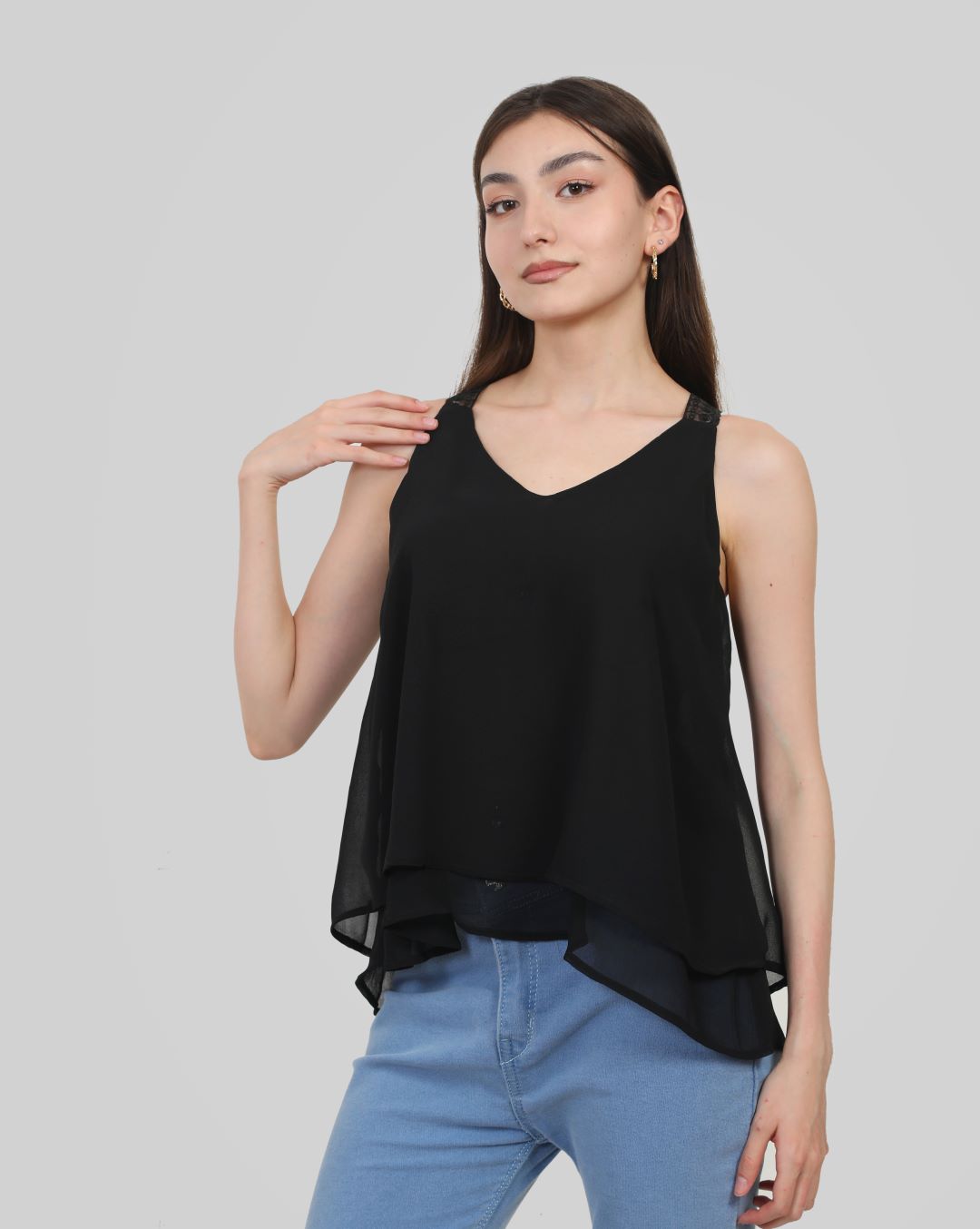 FB Black Top without Sleeves